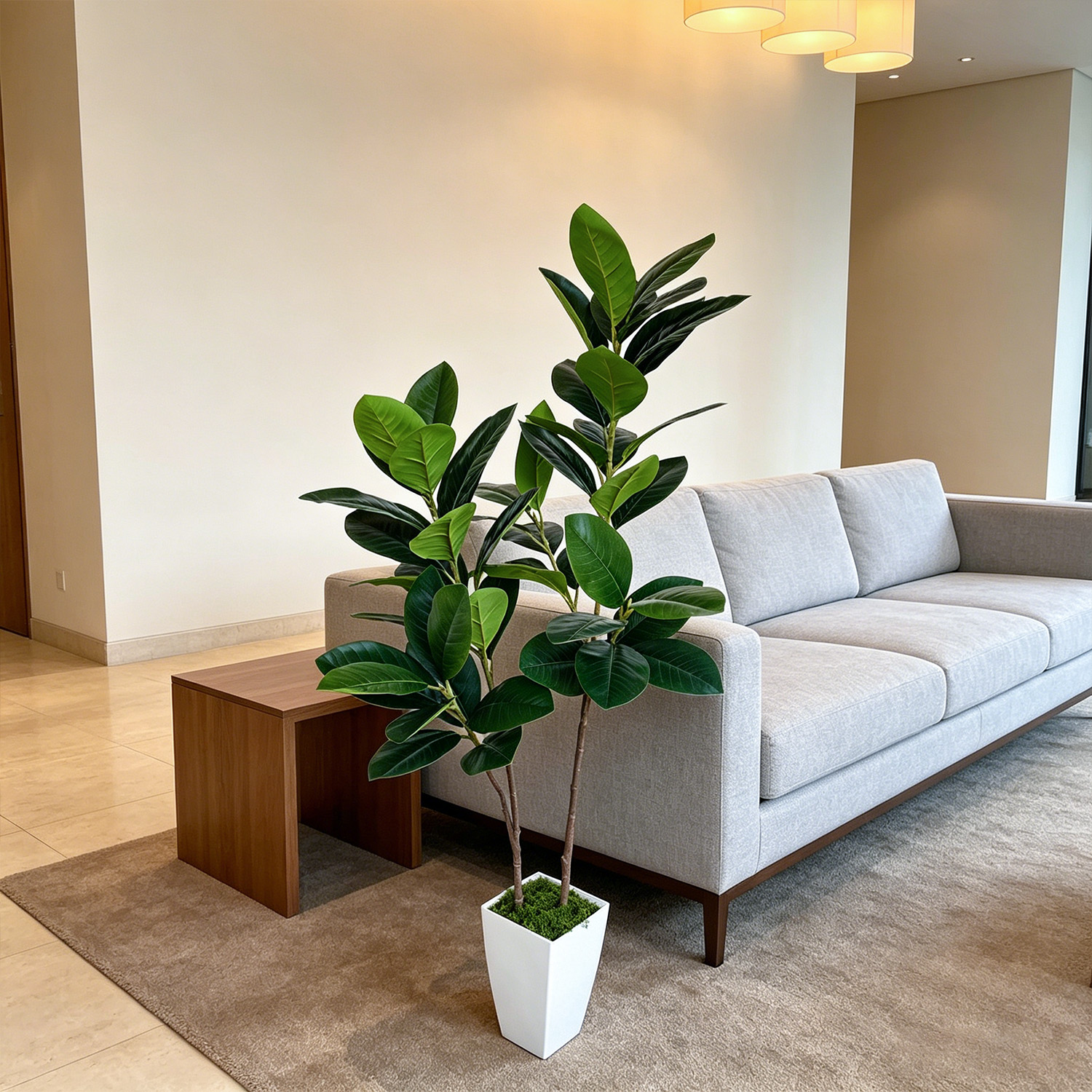 130cm/4.3ft Artificial Ficus L - Ficus Lyrata Tree บทวิจารณ์และราคา