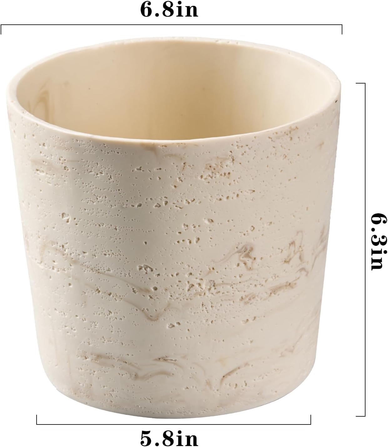 7 Inch Natural Travertine Text - Aloe Vera Pot บทวิจารณ์และราคา