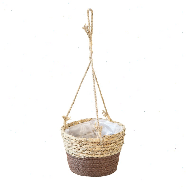 Straw Hanging Basket Flower Po - Spider Plant Hanging บทวิจารณ์และราคา