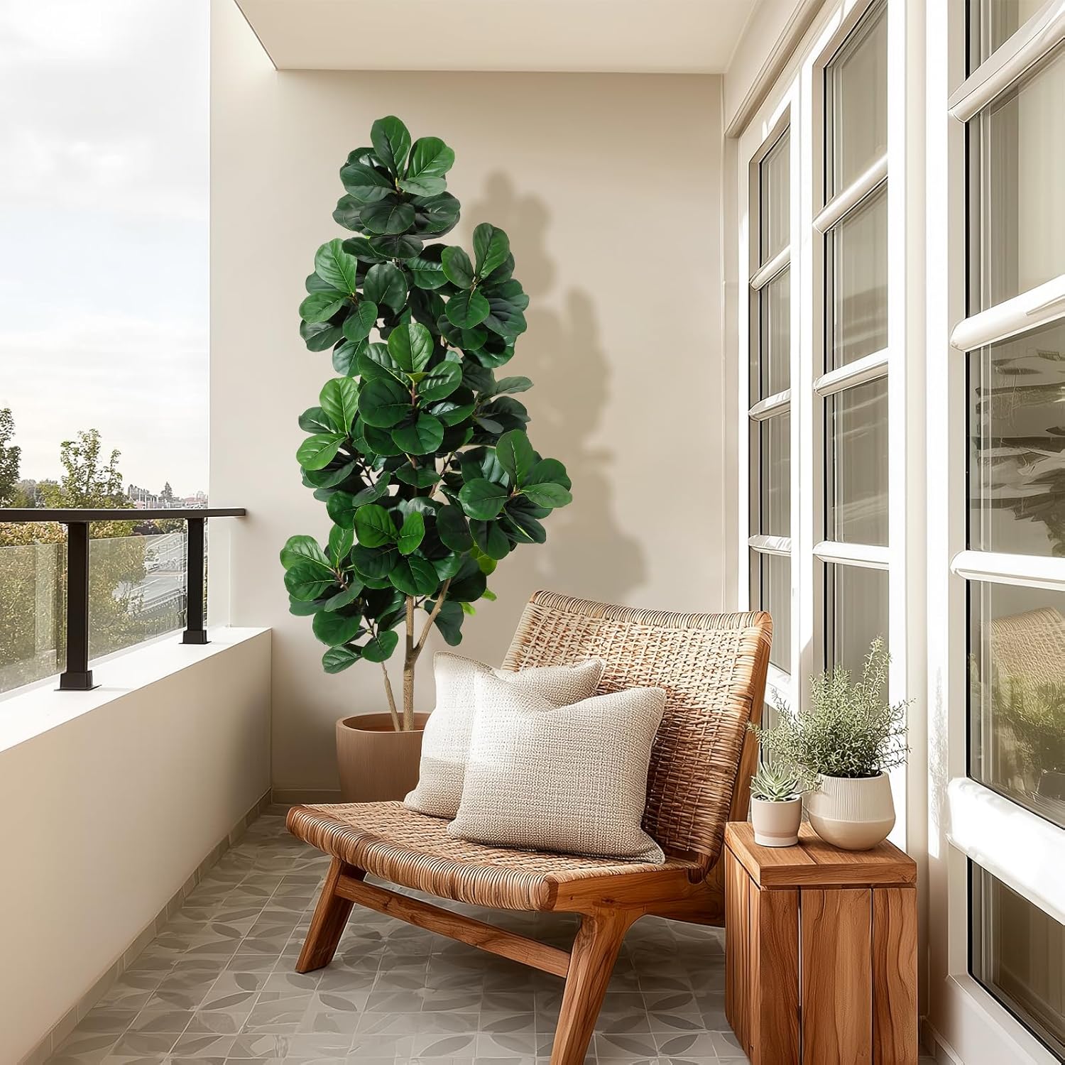 4FT/5FT/6FT/7FT Fiddle Leaf Fi - Ficus Lyrata Tree บทวิจารณ์และราคา